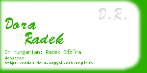 dora radek business card